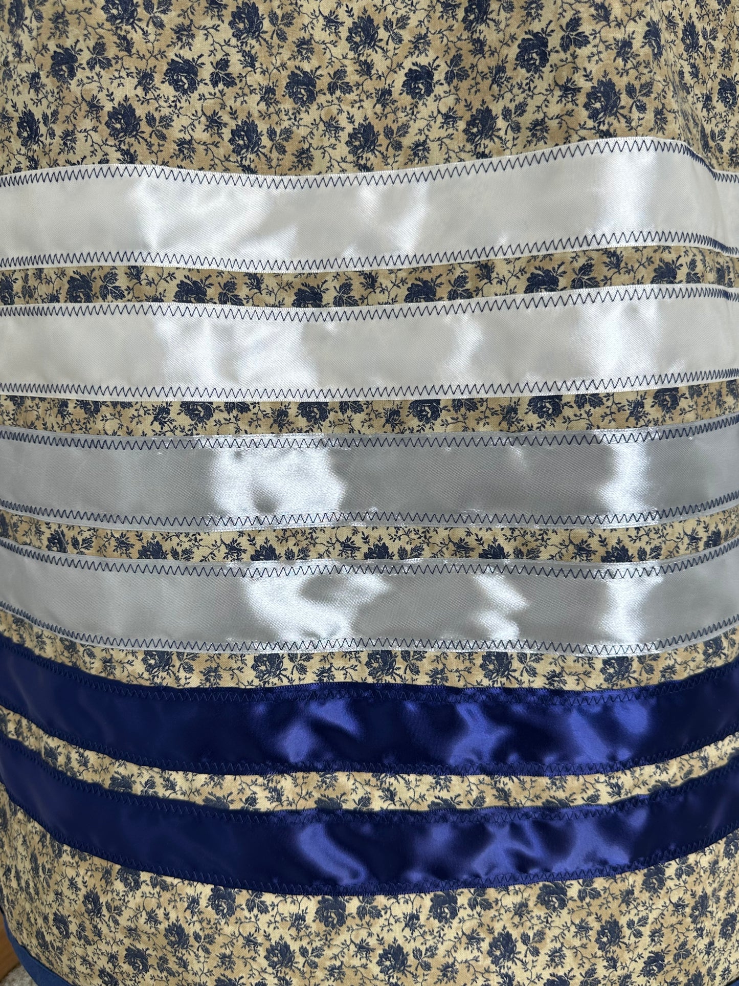 Blue and Tan Ribbon Skirt