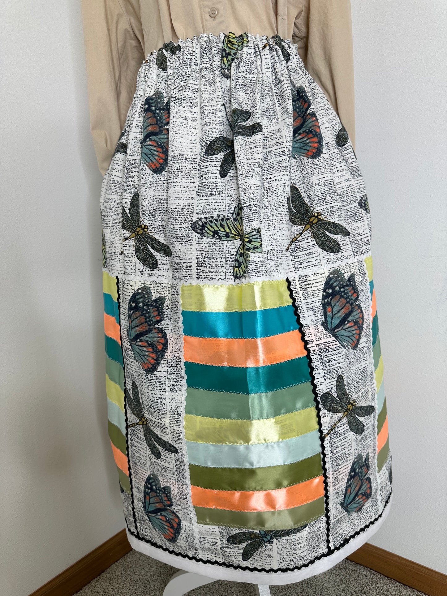 Dragonfly & Monarch Ribbon Skirt